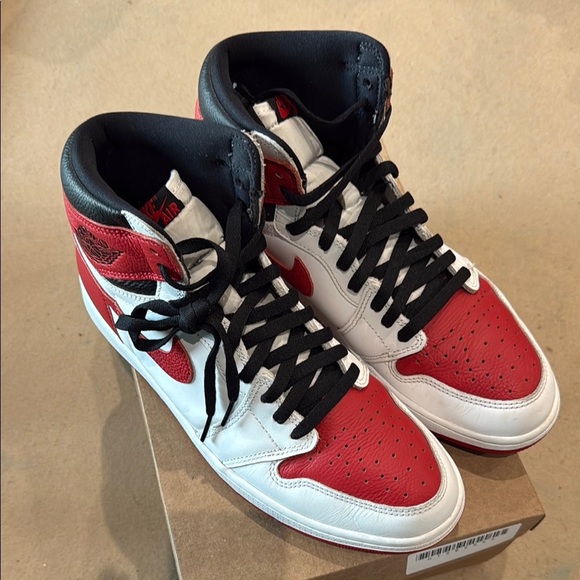 Jordan 1 OG high heritage Red and White High-Top Sneakers